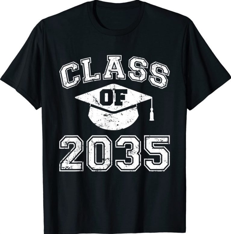 Class Of 2035 Grow With Me Graduation First Day of School Unisex TShirt