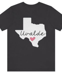 Uvalde Texas Map Heart Vintage Shirts