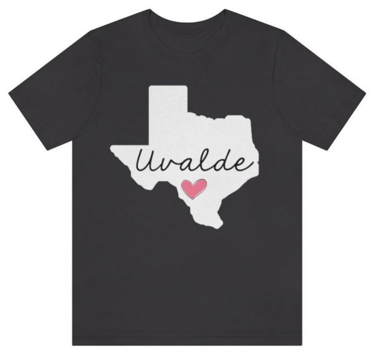 Uvalde Texas Map Heart Vintage Shirts