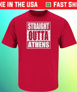 Straight Outta Athens Georgia College Vintage T-Shirt