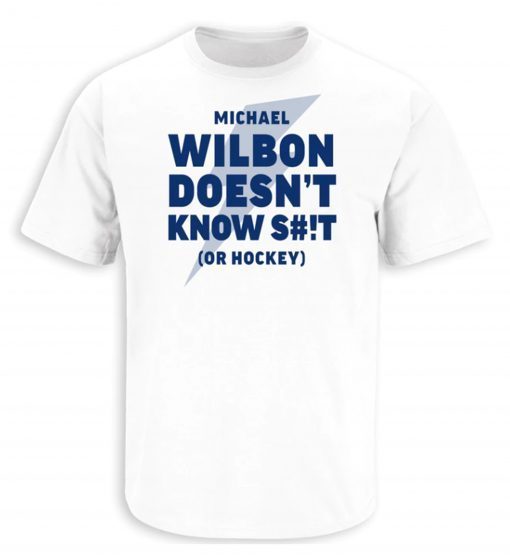 Wilbon Doesn't Know Shit Tampa Bay Hockey Vintage TShirt