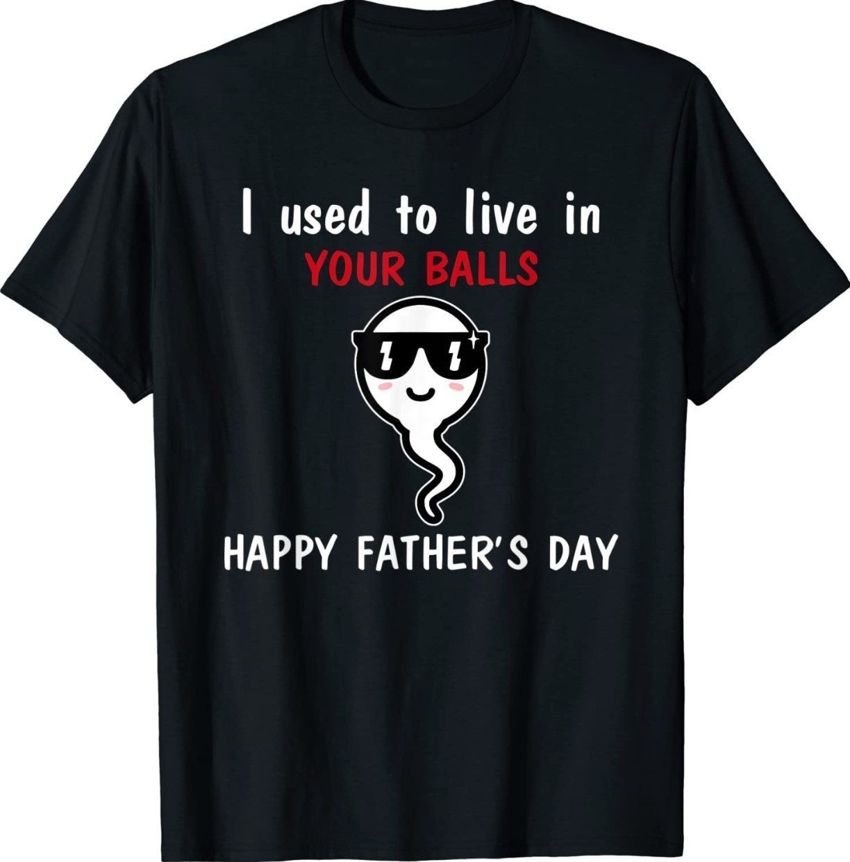 I Used To Live In Your Balls Happy Father’s Day 2022 Shirts Hoodie Tank Top Quotes