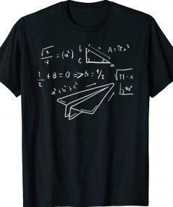 Paper airplane pilot math teacher engineer paper plane vintage tshirt