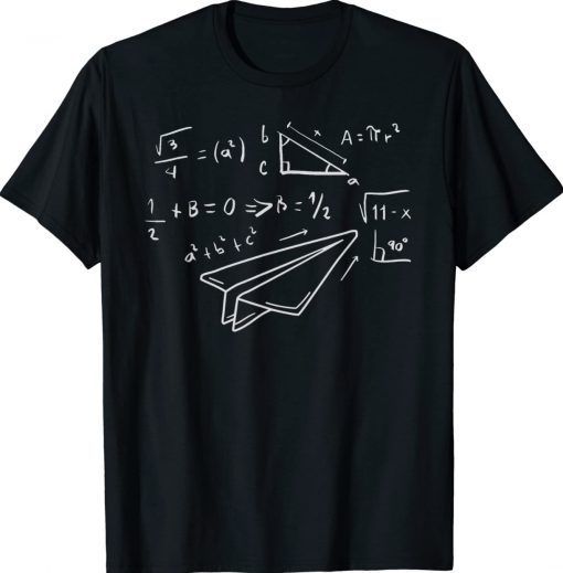 Paper airplane pilot math teacher engineer paper plane vintage tshirt