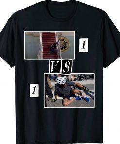 Joe Biden Falling Down Stairs Vs Bike Funny TShirt