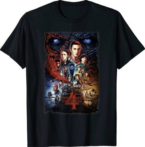 Stranger Things 4 Full Cast Poster Tee Shirt