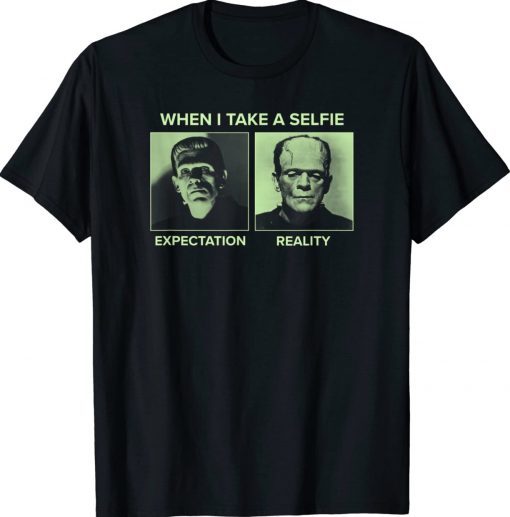 Universal Monsters Frankenstein Expectation VS Reality Meme Vintage TShirt