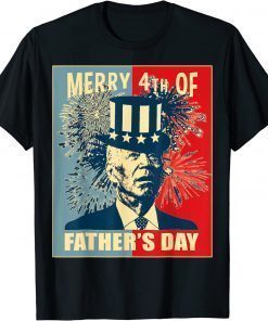 Vintage Biden Merry 4th Of Father's Day Funny 4th of July T-Shirt