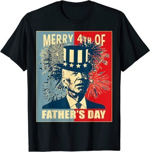 Vintage Biden Merry 4th Of Father's Day Funny 4th of July T-Shirt