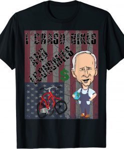 2022 Biden Bicycle I Crash Bikes And Economies USA flag T-Shirt