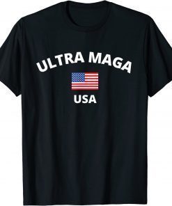 Ultra Maga Proud Anti Biden US Flag Pro Trump 2024 Election Tee Shirt