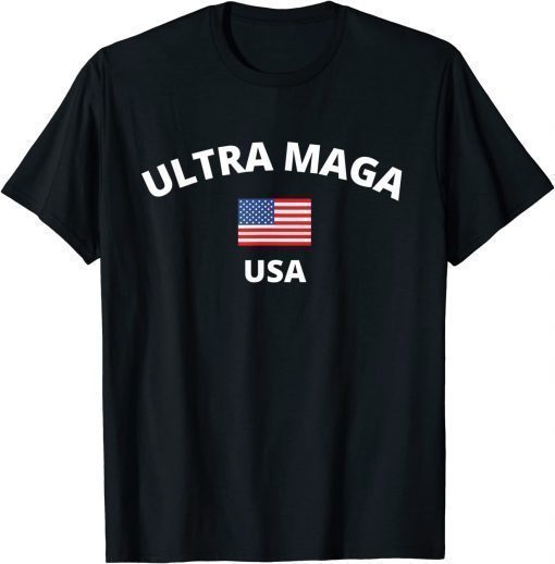 Ultra Maga Proud Anti Biden US Flag Pro Trump 2024 Election Tee Shirt