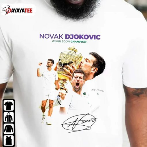 T-Shirt Tennis Wimbledon Champions 2022, Novak Djokovic