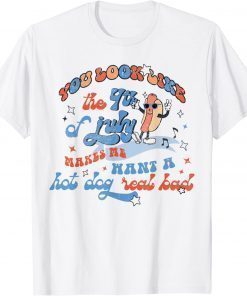 Hot Dog Love USA Funny You Look Like Fourth Of July Shirt