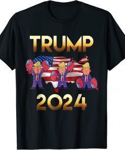 T-Shirt Pro Trump 2024 Usa Cheerleaders 4th Of July