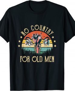 2022 No Country For Old Men floral vagina uterus Women Rights T-Shirt