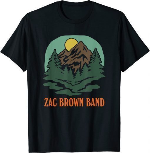 Funny Zac Brown Band Mountain Logo T-ShirtFunny Zac Brown Band Mountain Logo T-Shirt