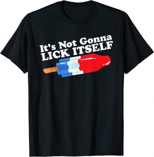 Its Not Gonna Lick Itself Funny Popsicle 4th of July Funny T-Shirt