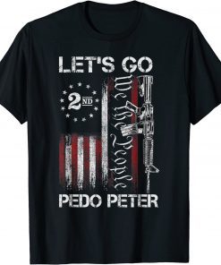 Classic Old Anti Biden Let's Go Pedo Peter USA Flag Patriots T-Shirt