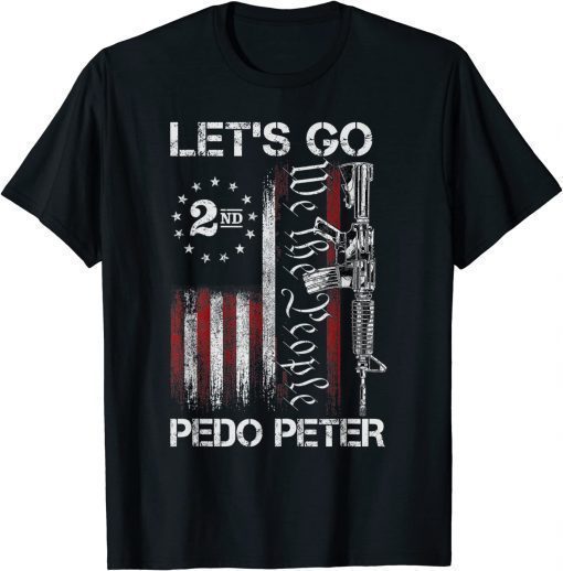 Classic Old Anti Biden Let's Go Pedo Peter USA Flag Patriots T-Shirt