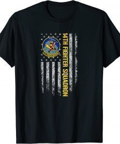 14th Fighter Squadron American Flag Gift Shirts