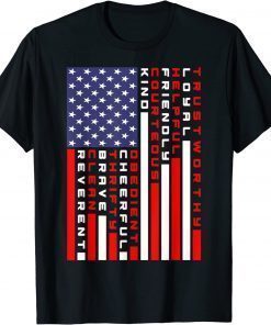 American Flag Scouting Law Vintage Shirt