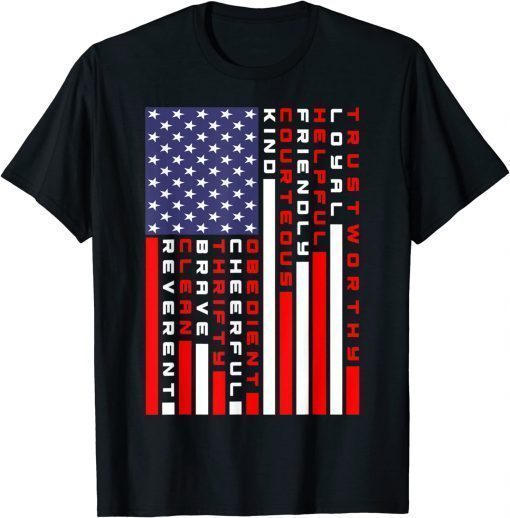 American Flag Scouting Law Vintage Shirt