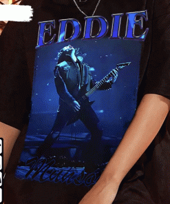 Eddie Munson Playing Guitar Metal Dude Eddie St 4 Vol 2 Vintage TShirt