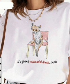 Fox Existential Dread It’S Giving Existential Dread Bestie Vintage TShirt