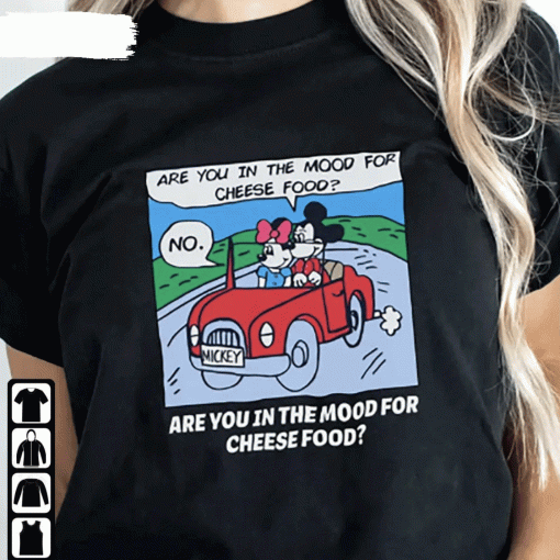 Mickey Driving Are You In The Mood For Cheese Food Vintage TShirt