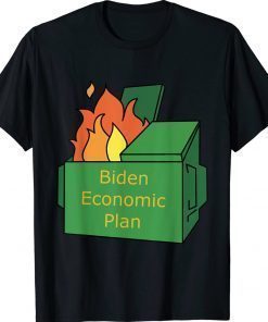 Biden Economic Plan Dumpster Fire Vintage TShirt