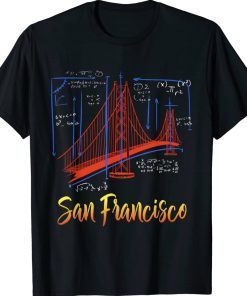 BRIDGE DESIGN DRAWING SAN FRANCISCO GOLDEN GATE Tee Shirt