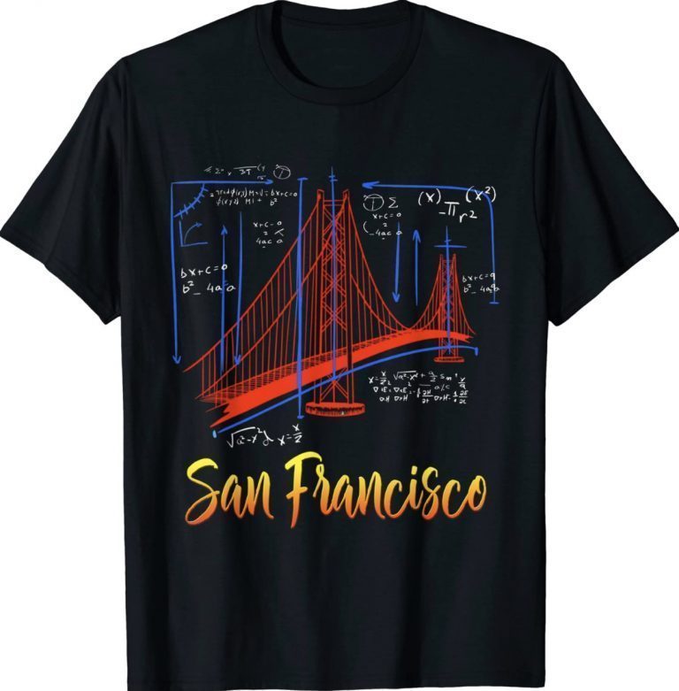 BRIDGE DESIGN DRAWING SAN FRANCISCO GOLDEN GATE Tee Shirt