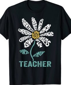 Life is good Teacher Daisy Teach School Sunflower 2022 TShirt