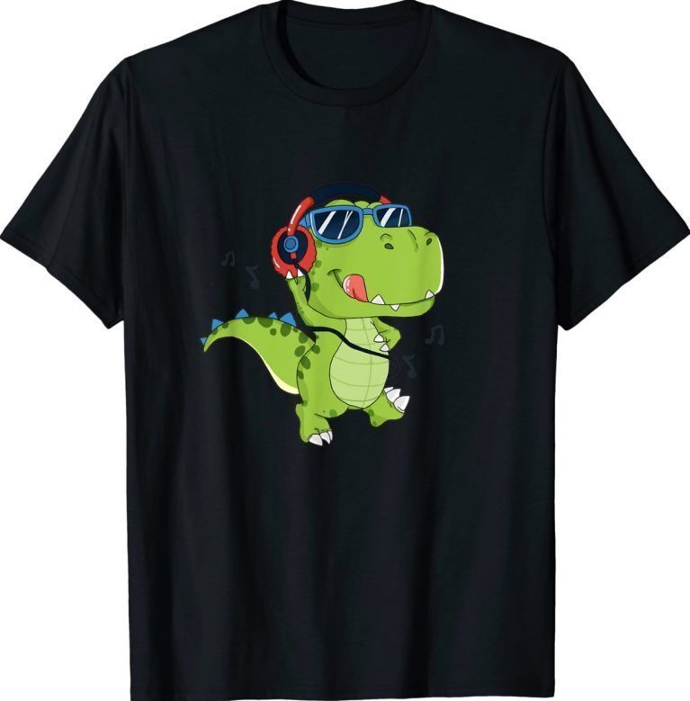 Tyrannosaurus Rex Dinosaur Headphones 2022 TShirt