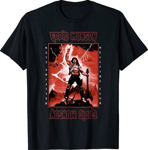 Stranger Things 4 Eddie Munson Lightning Guitar Power 2022 Shirts