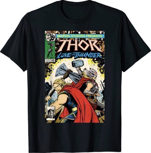 Thor Love and Thunder Thor And Jane Comic Cover 2022 TShirt