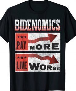 BIDENOMICS Biden Pay More Live Worse Biden Economics Vintage TShirt