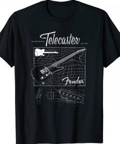 Fender The Original Telecaster Guitar Schematic Poster 2022 Shirts