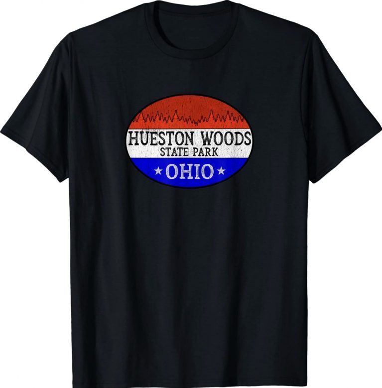 Hueston Woods State Park Ohio OH Patriotic Vintage TShirt