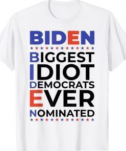 Vintage Biden Biggest Idiot Democrats Ever Nominated Trump 2024 TShirt