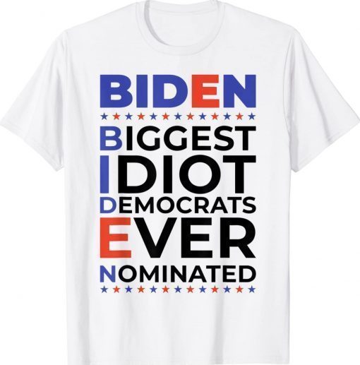 Vintage Biden Biggest Idiot Democrats Ever Nominated Trump 2024 TShirt