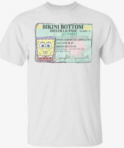 Spongebob squarepants bikini bottom driver license id 2022 shirts