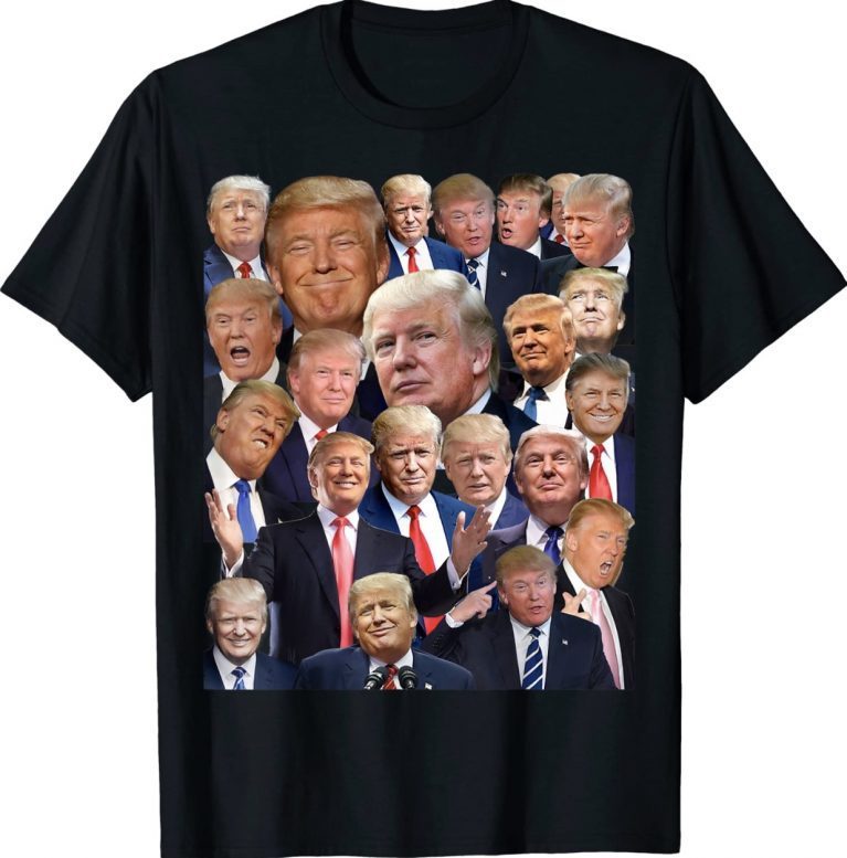 President Donald Trump Photo Collage Trump Vintage TShirt