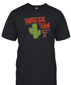 Texas Tech Football Wreck 'Em Cactus Vintage TShirt