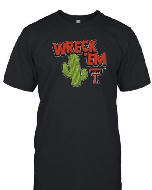 Texas Tech Football Wreck 'Em Cactus Vintage TShirt