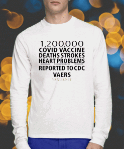 1200000 Covid Vaccine Deaths Strokes Heart Problems Reported To Cdc Vaers 2023 T-Shirt