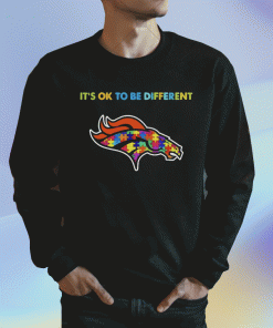 Vintage Denver Broncos Autism It’s ok to be different 2023 tshirt