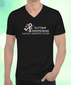 Autism Awareness puzzle piece acceptance understanding 2023 TShirt