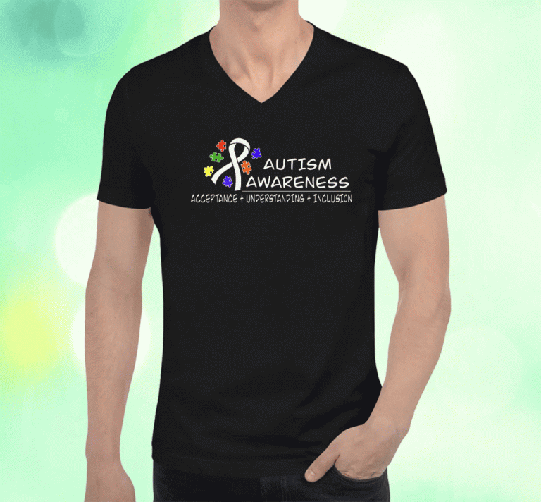 Autism Awareness puzzle piece acceptance understanding 2023 TShirt